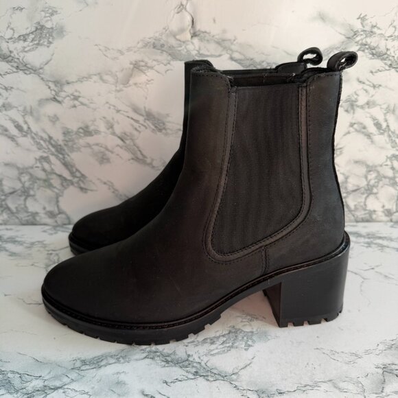 Thursday Boot Women 8.5 Knockout Boot Chelsea Black Nubuck Leather Pull On Shoe - Picture 3 of 8